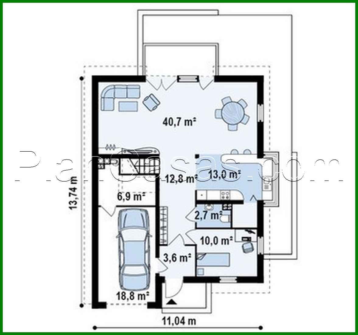 Visualization gallery - Project of a modern house with a garage