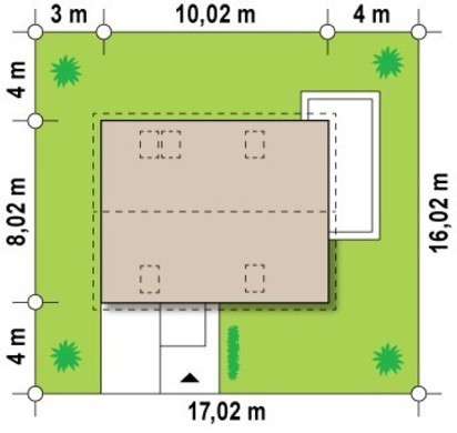 Visualization gallery - Cottage project with an attic, gable roof and wooden facade