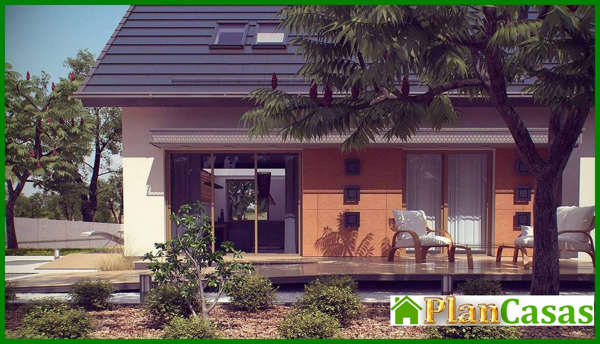 Galería de visualizaciones - Proyecto de una casa pequeña con ático y garaje