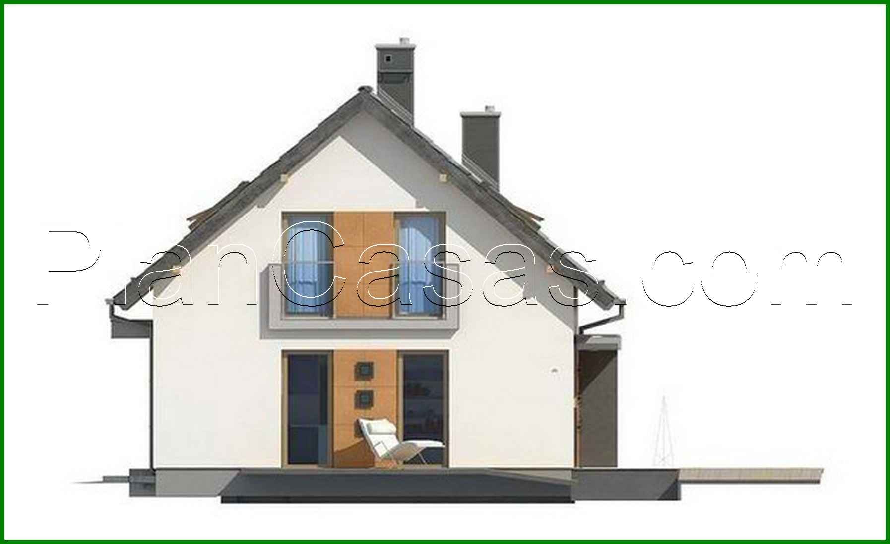 Galería de visualizaciones - Proyecto de una casa pequeña con ático y garaje