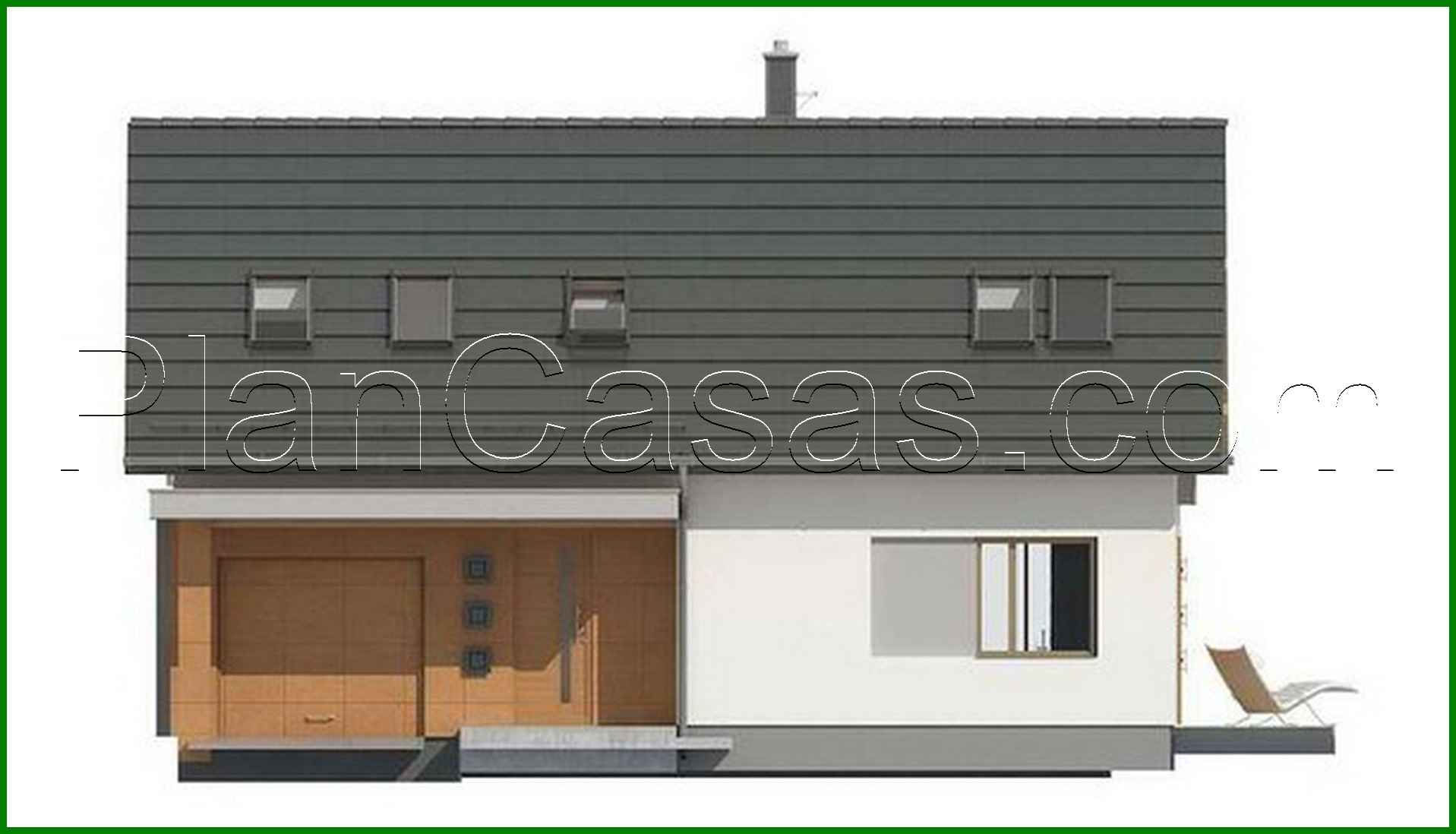 Galería de visualizaciones - Proyecto de una casa pequeña con ático y garaje