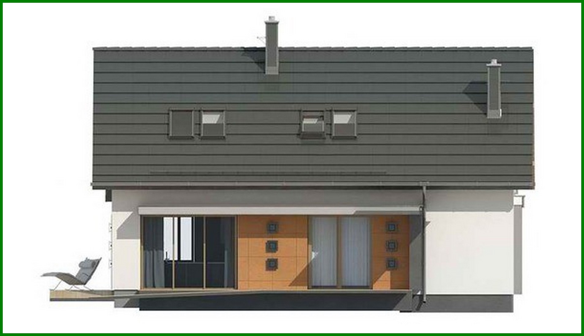 Galería de visualizaciones - Proyecto de una casa pequeña con ático y garaje