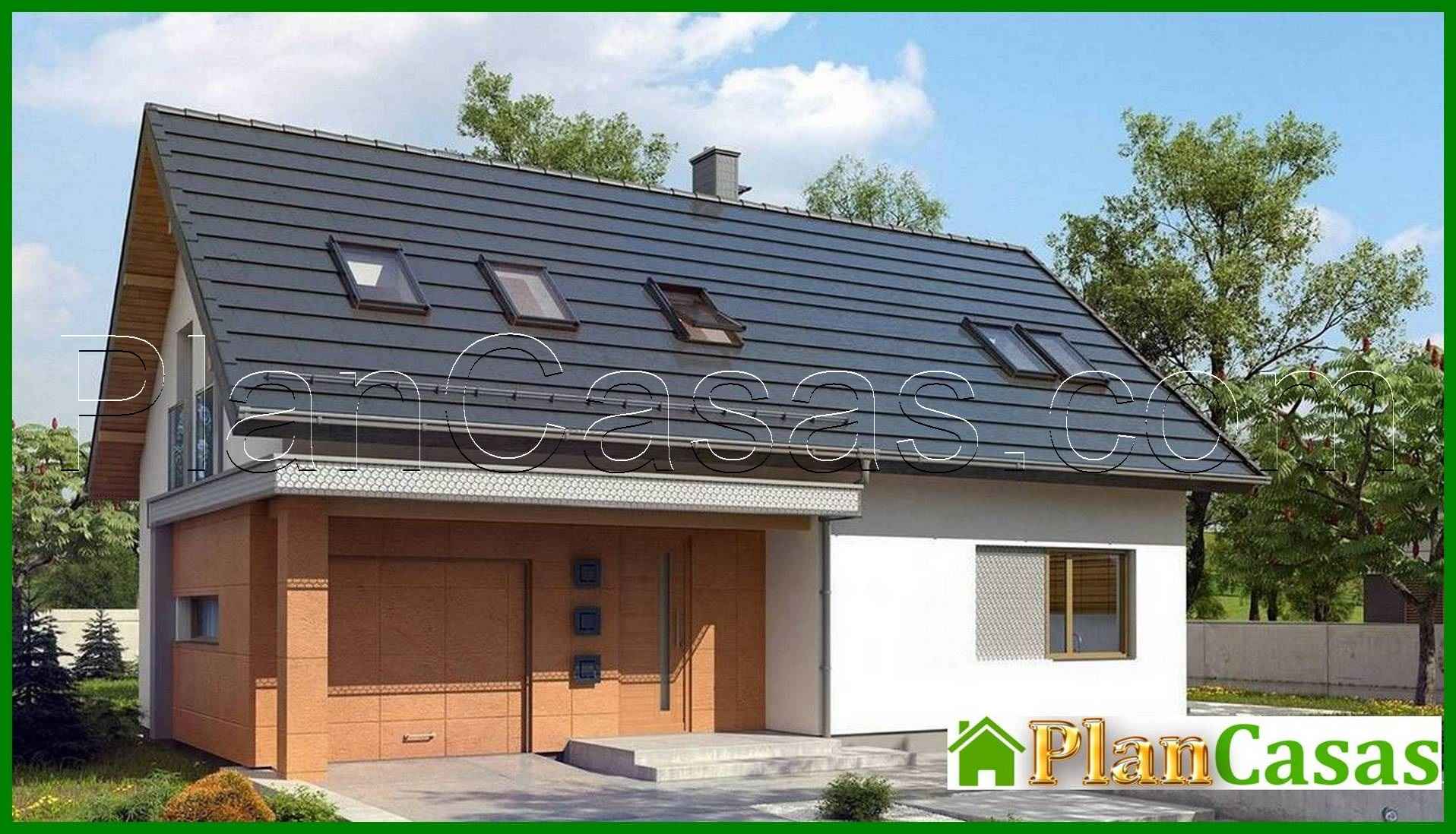 Galería de visualizaciones - Proyecto de una casa pequeña con ático y garaje