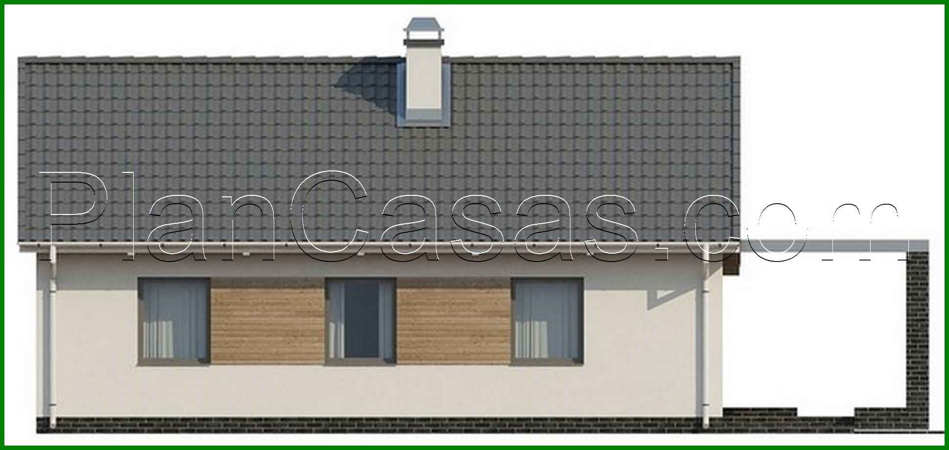 Visualization gallery - The project of a small classic one-story house