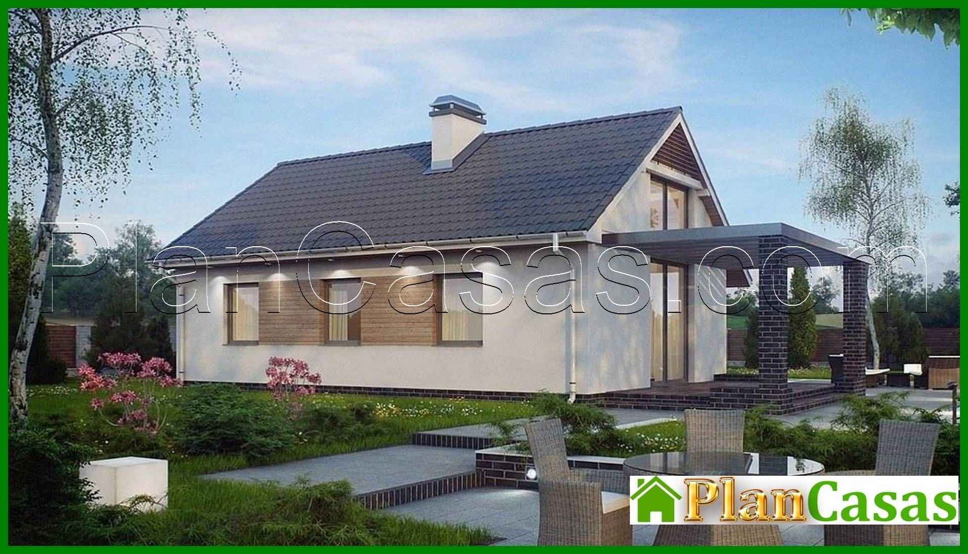 The project of a small classic one-story house house plan