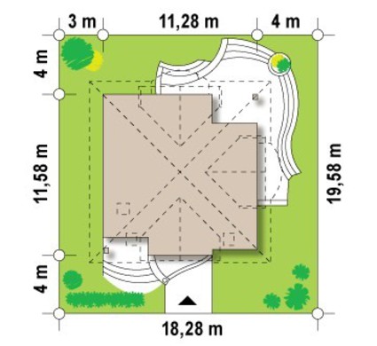Galería de visualizaciones - Proyecto de una casa de campo con ático y fachada de ladrillo