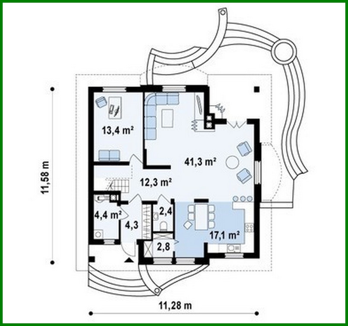 Galería de visualizaciones - Proyecto de una casa de campo con ático y fachada de ladrillo
