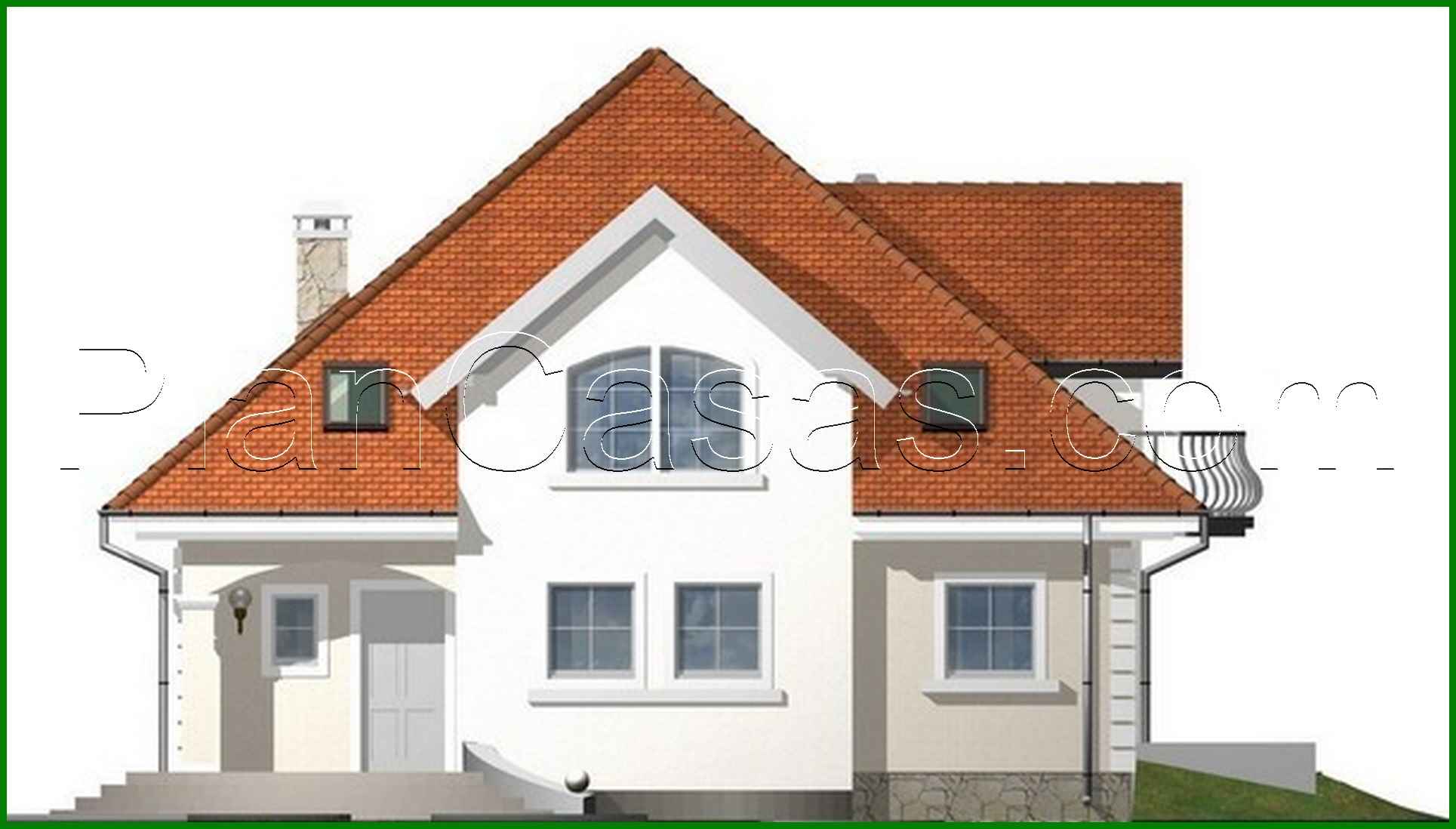 Galería de visualizaciones - Proyecto de una casa de campo con ático y fachada de ladrillo