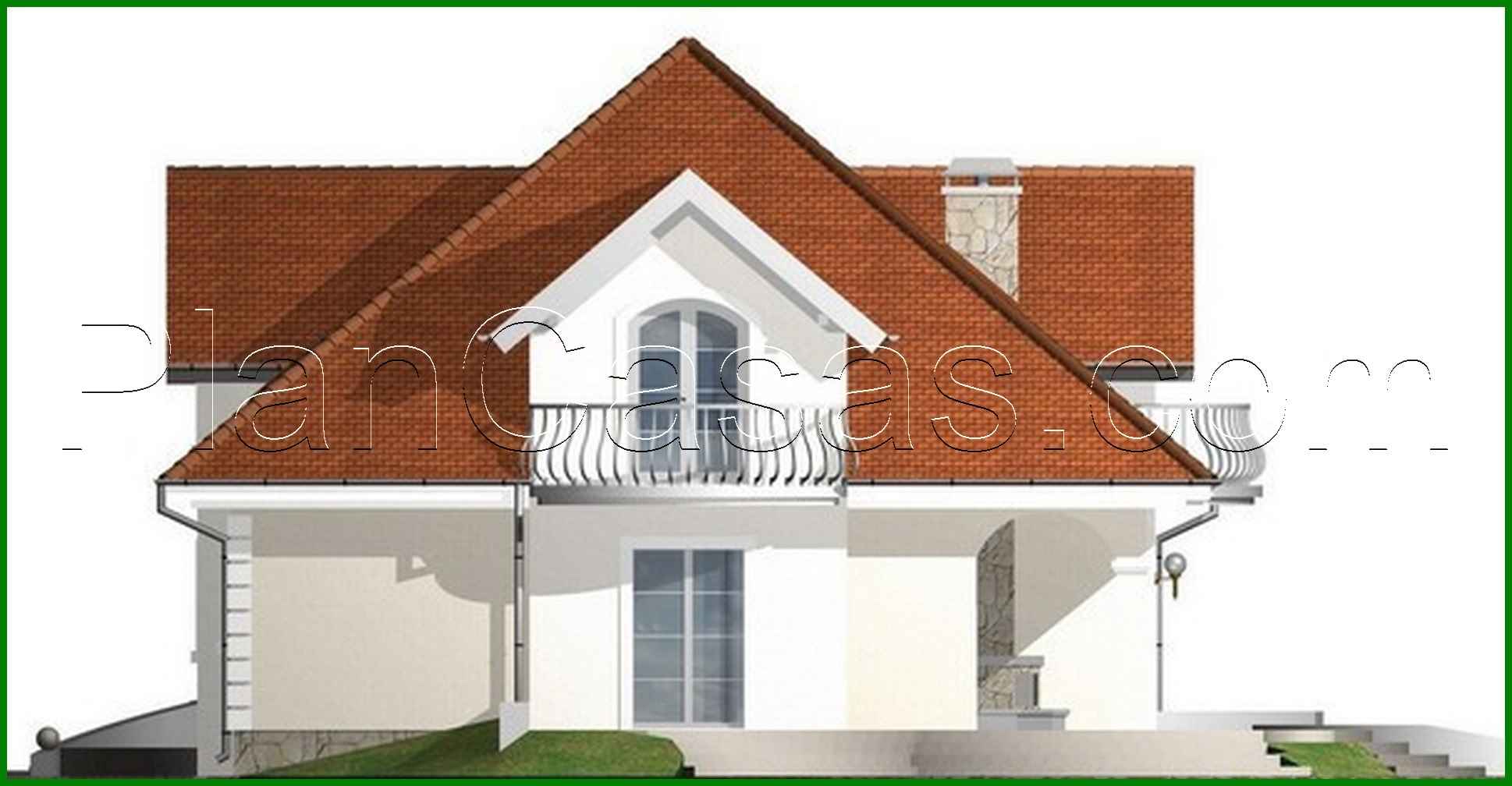 Galería de visualizaciones - Proyecto de una casa de campo con ático y fachada de ladrillo