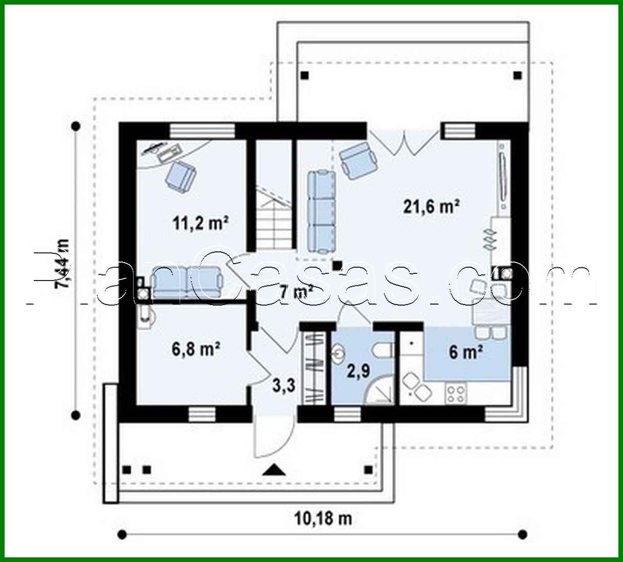Galería de visualizaciones - Proyecto de una pequeña y acogedora casa de campo de estilo clásico