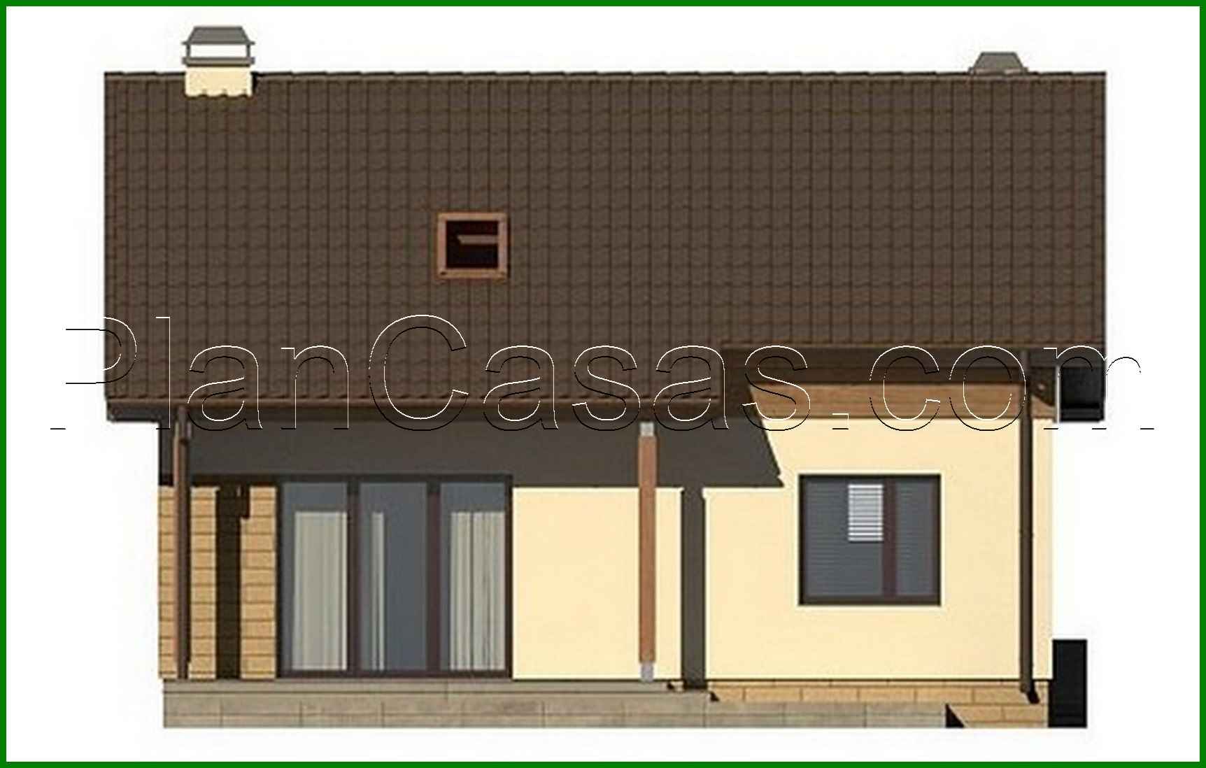 Galería de visualizaciones - Proyecto de una pequeña y acogedora casa de campo de estilo clásico