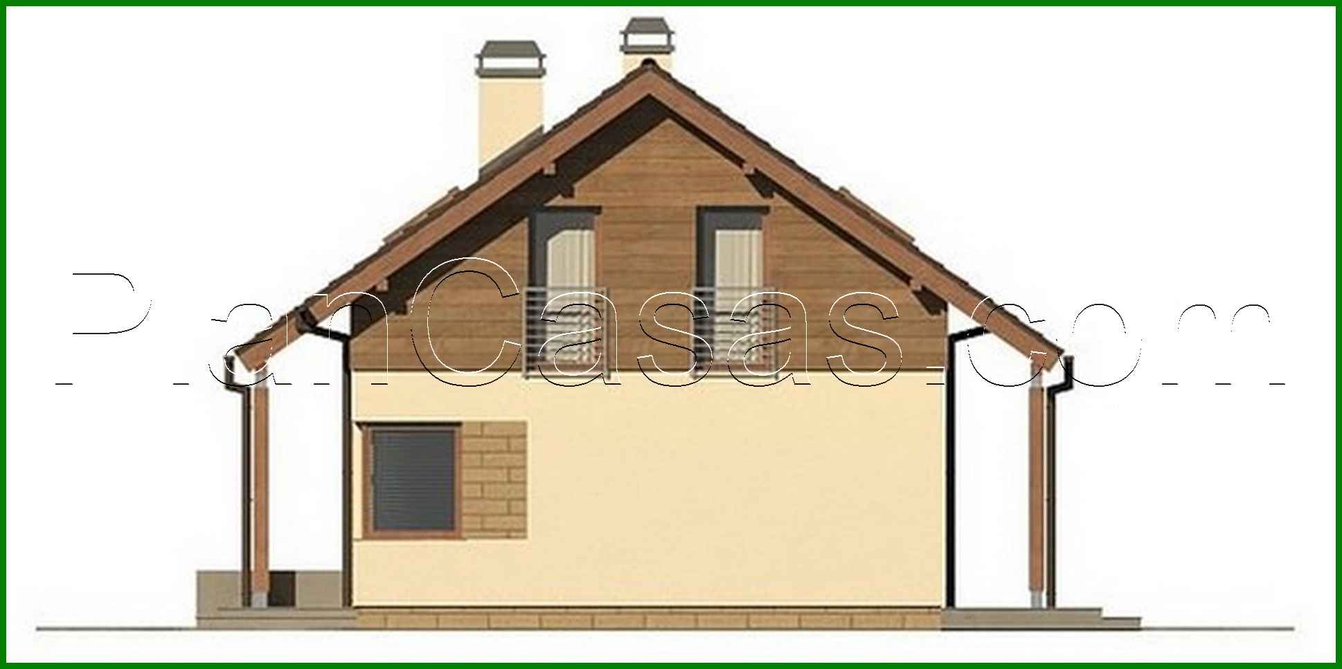 Galería de visualizaciones - Proyecto de una pequeña y acogedora casa de campo de estilo clásico