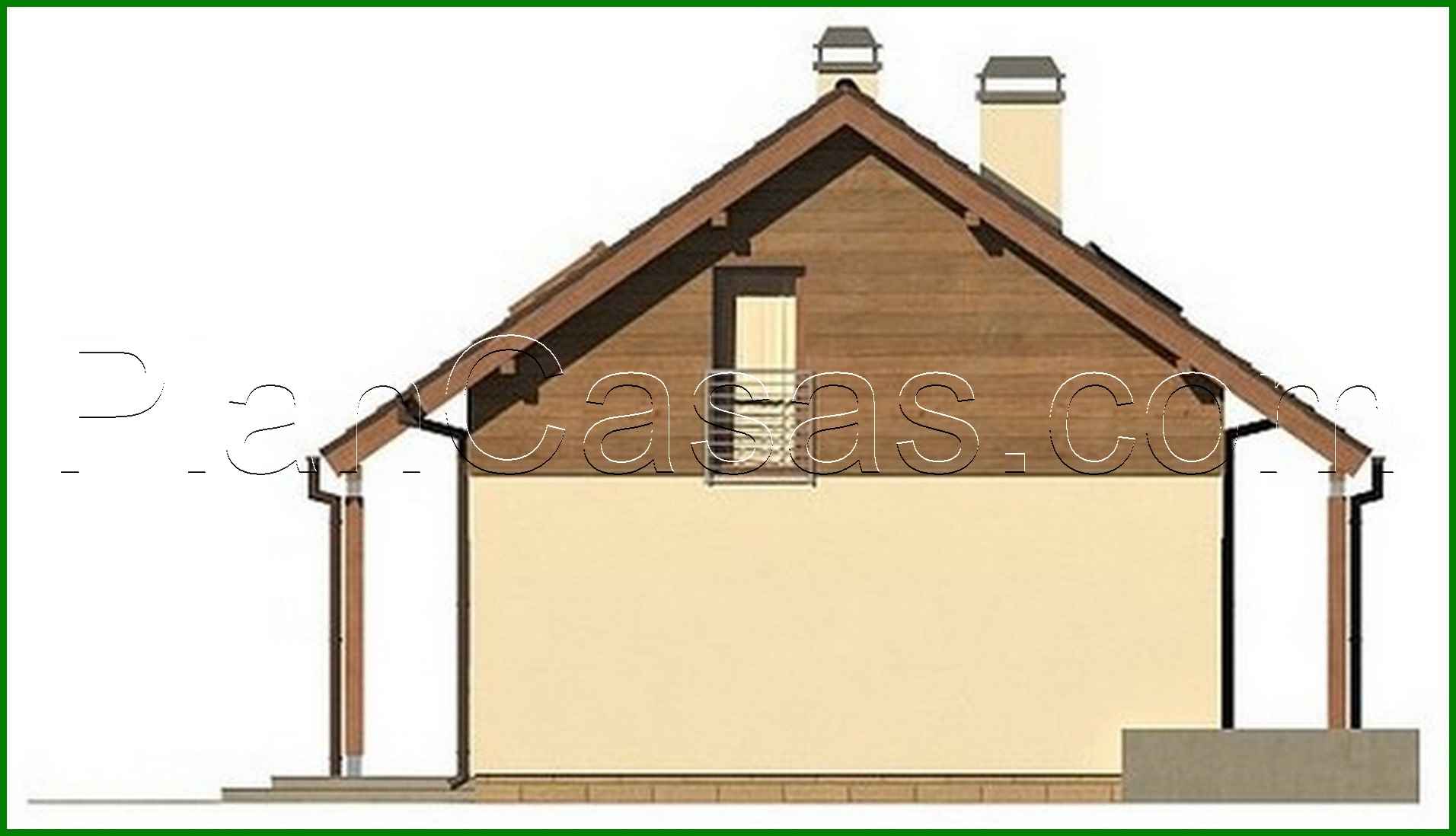 Galería de visualizaciones - Proyecto de una pequeña y acogedora casa de campo de estilo clásico