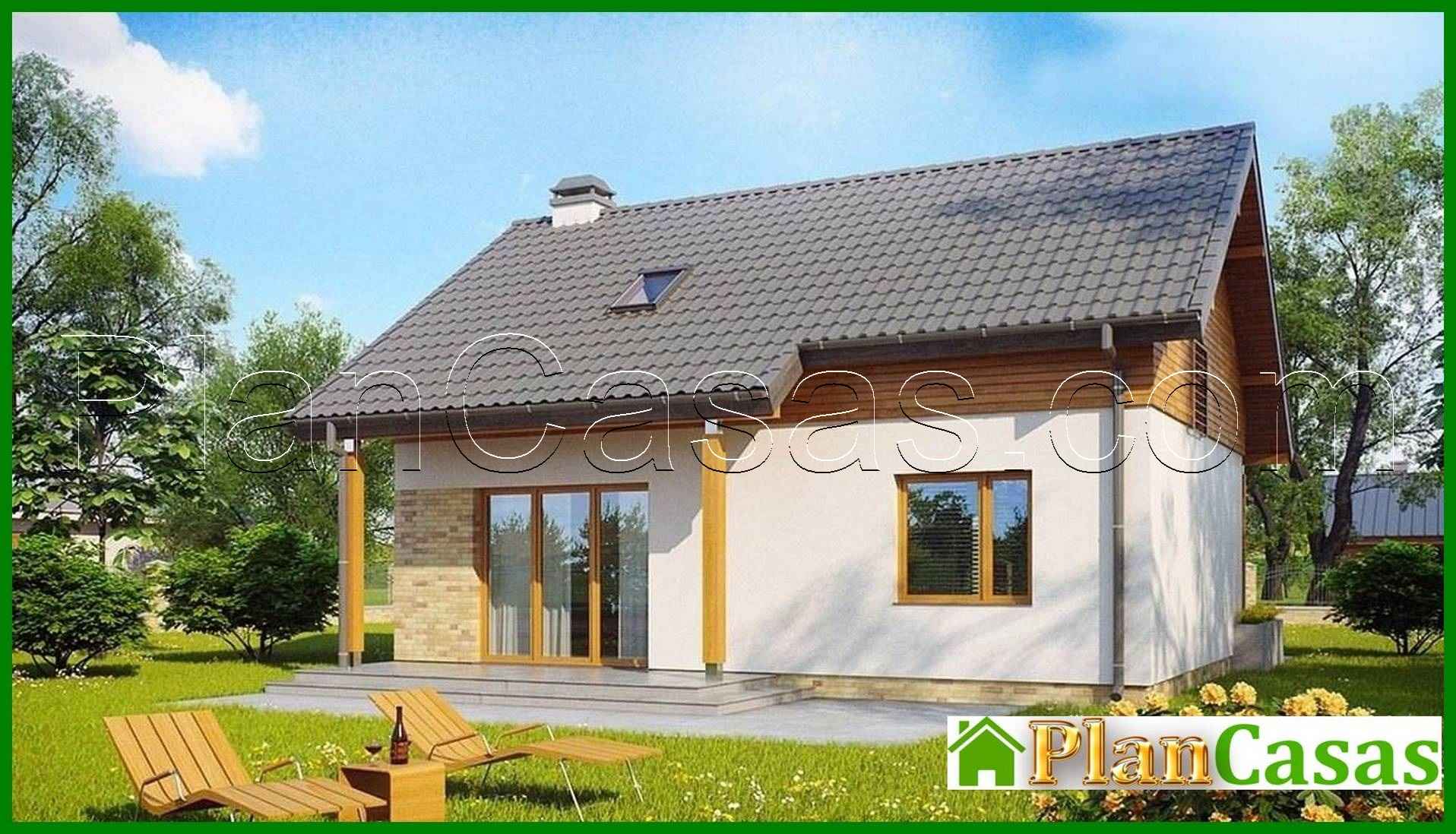 Galería de visualizaciones - Proyecto de una pequeña y acogedora casa de campo de estilo clásico