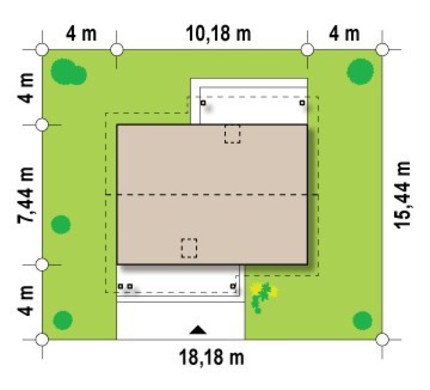 Galería de visualizaciones - Proyecto de una pequeña y acogedora casa de campo de estilo clásico
