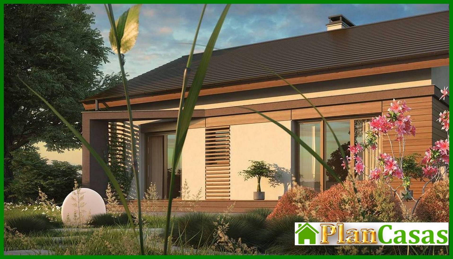 Galería de visualizaciones - Proyecto de una casa de campo clásica de una planta con ático y techo a dos aguas