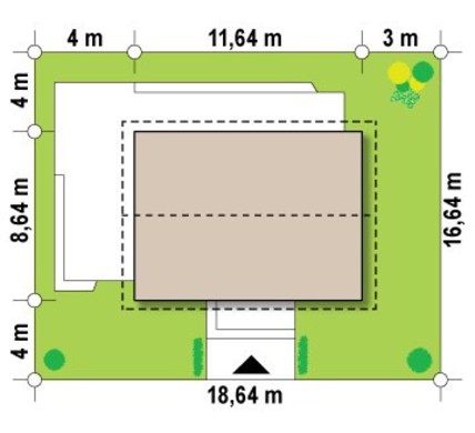 Galería de visualizaciones - Proyecto de una casa de campo clásica de una planta con ático y techo a dos aguas