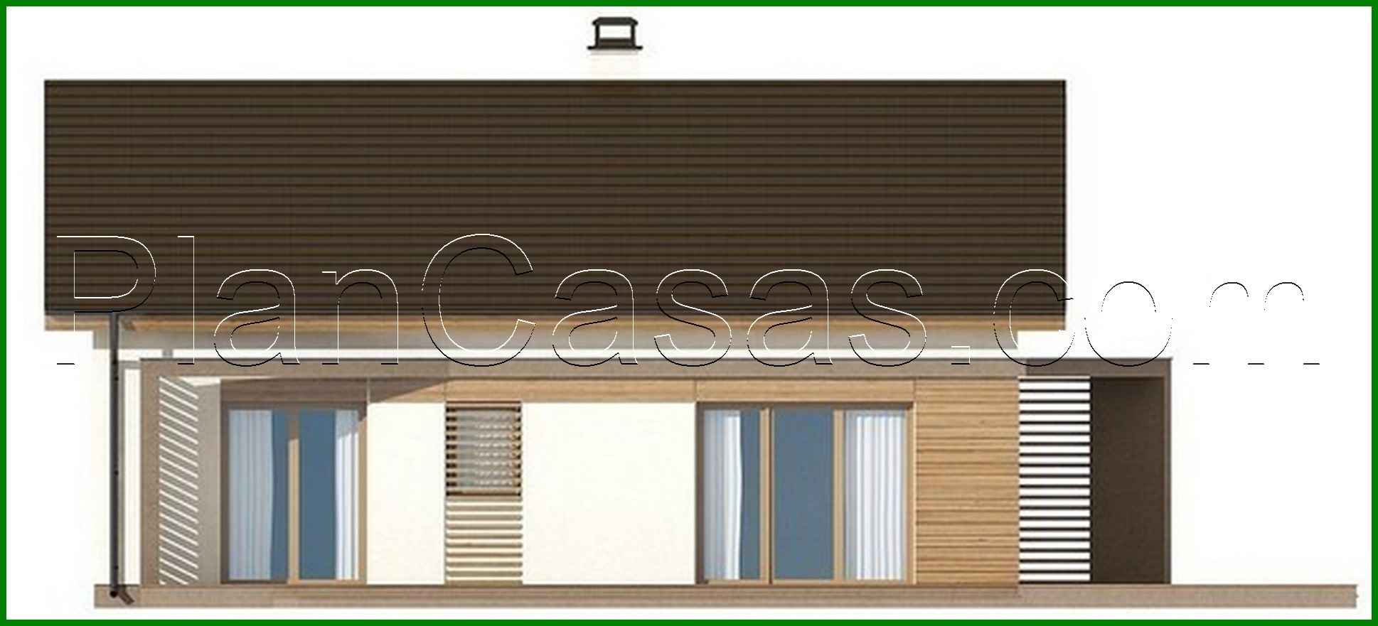 Galería de visualizaciones - Proyecto de una casa de campo clásica de una planta con ático y techo a dos aguas