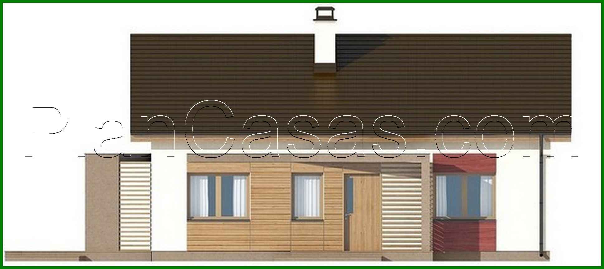 Galería de visualizaciones - Proyecto de una casa de campo clásica de una planta con ático y techo a dos aguas