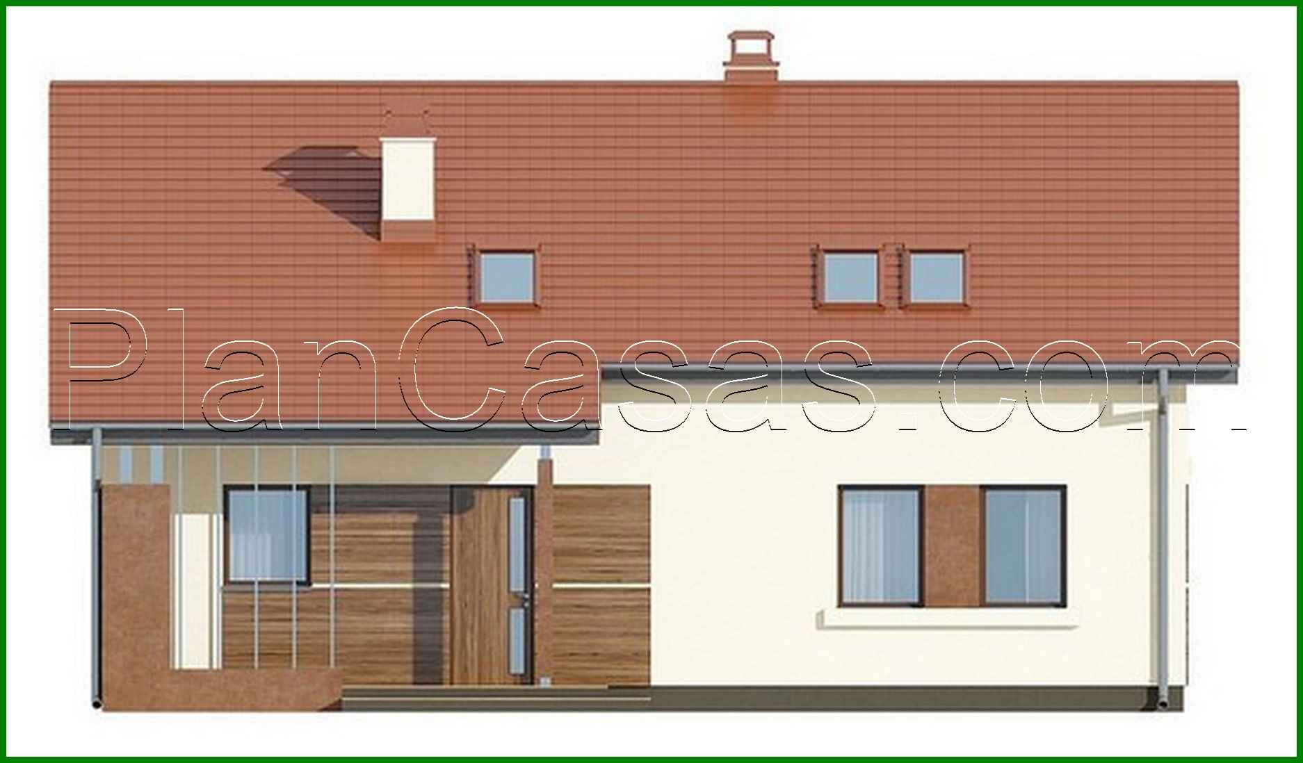 Galería de visualizaciones - Proyecto de casa con ático y habitaciones de invitados en la planta baja