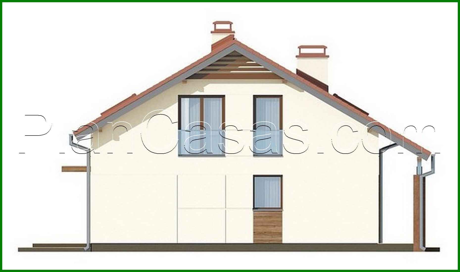 Galería de visualizaciones - Proyecto de casa con ático y habitaciones de invitados en la planta baja