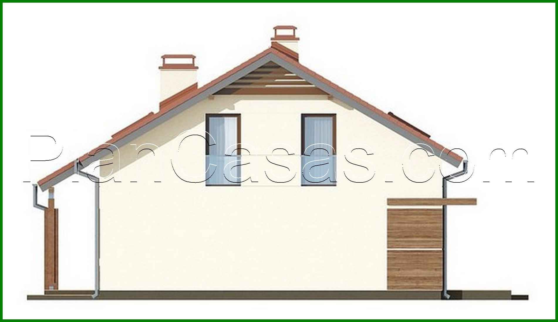 Galería de visualizaciones - Proyecto de casa con ático y habitaciones de invitados en la planta baja