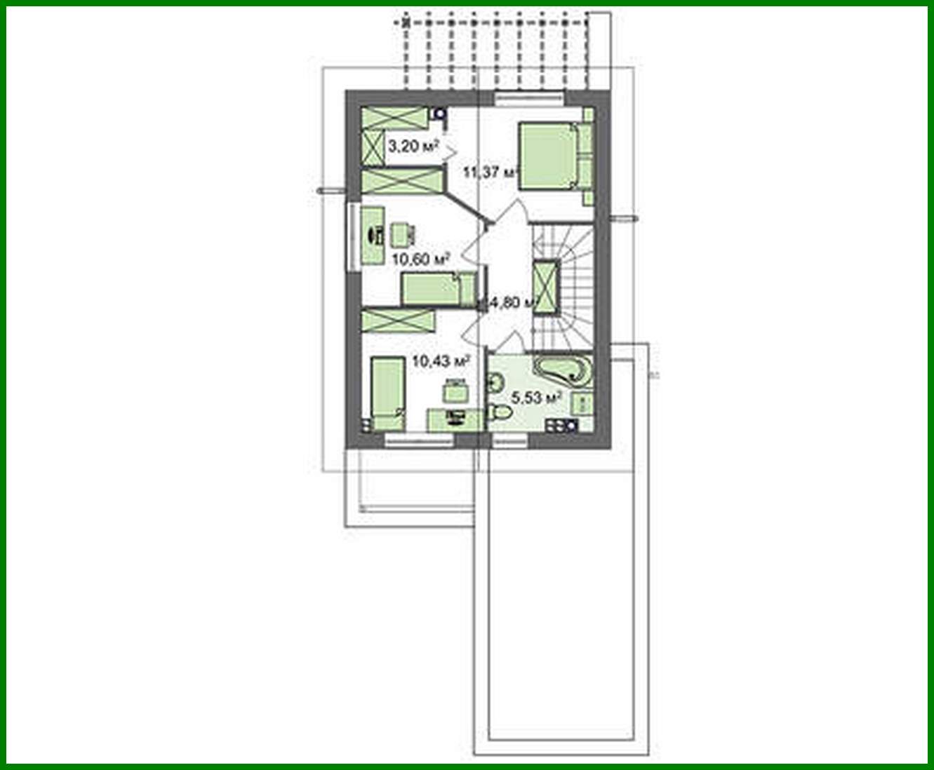 Galería de visualizaciones - Proyecto de una casa de campo de dos plantas con garaje