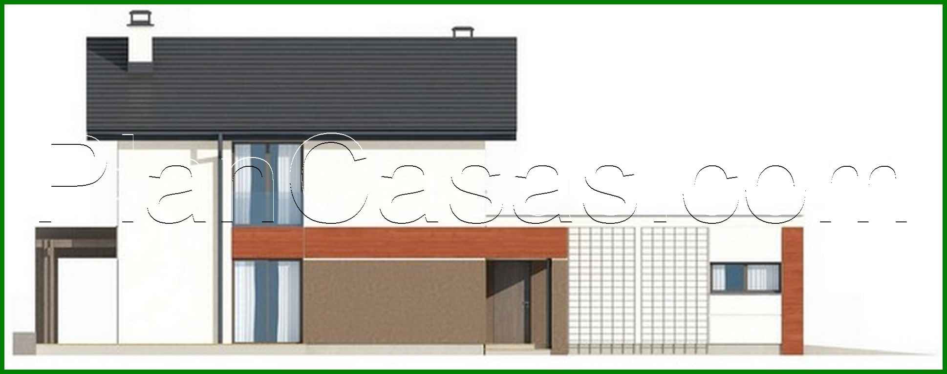 Galería de visualizaciones - Proyecto de una casa de campo de dos plantas con garaje