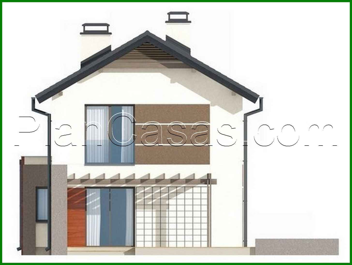 Galería de visualizaciones - Proyecto de una casa de campo de dos plantas con garaje