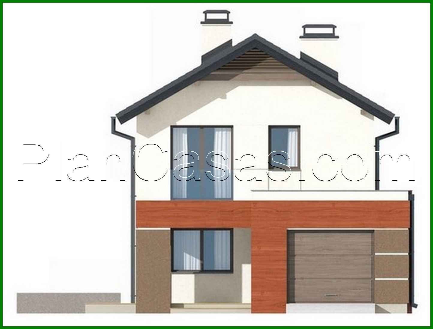 Galería de visualizaciones - Proyecto de una casa de campo de dos plantas con garaje