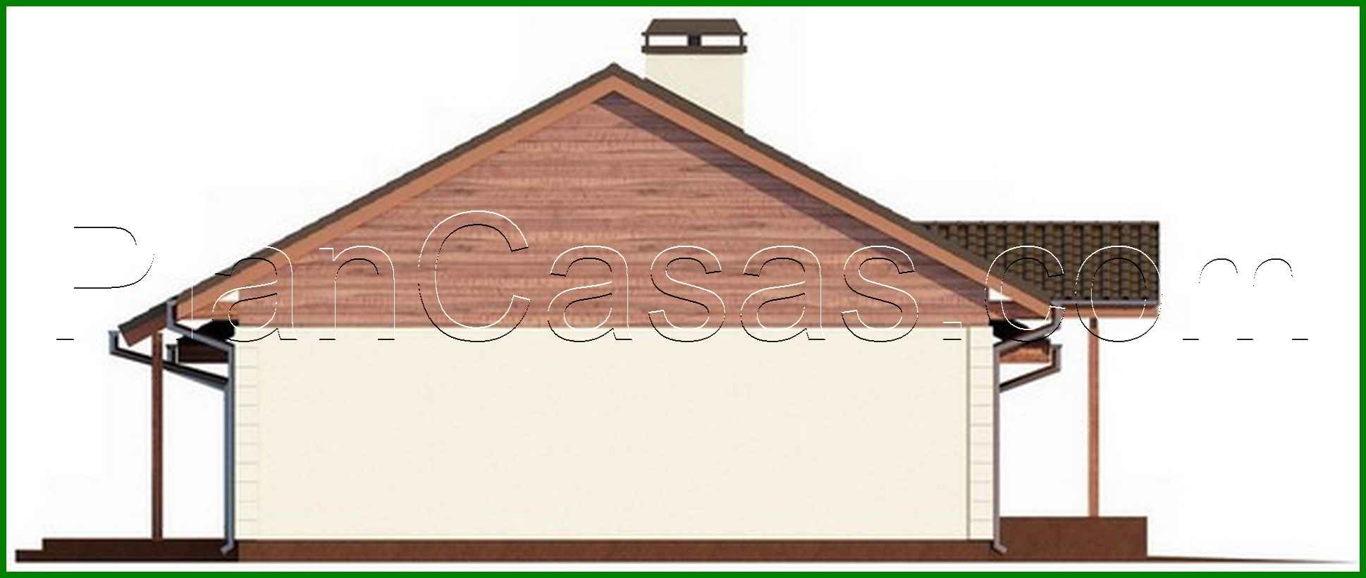 Galería de visualizaciones - Proyecto de una casa de campo de una planta con garaje