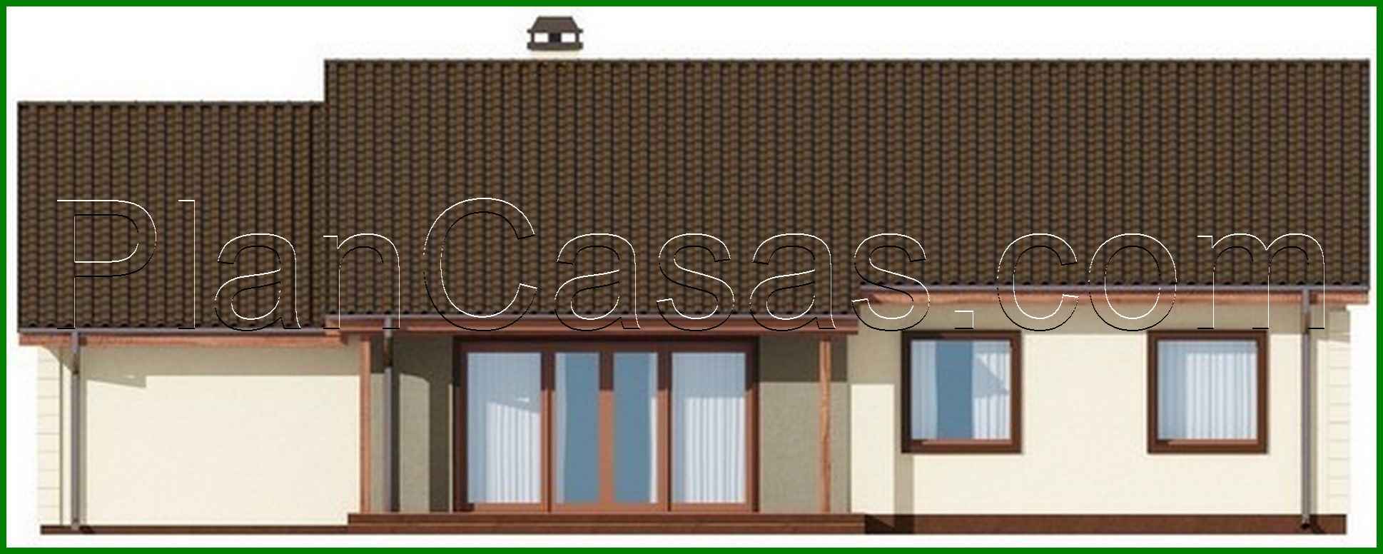 Galería de visualizaciones - Proyecto de una casa de campo de una planta con garaje