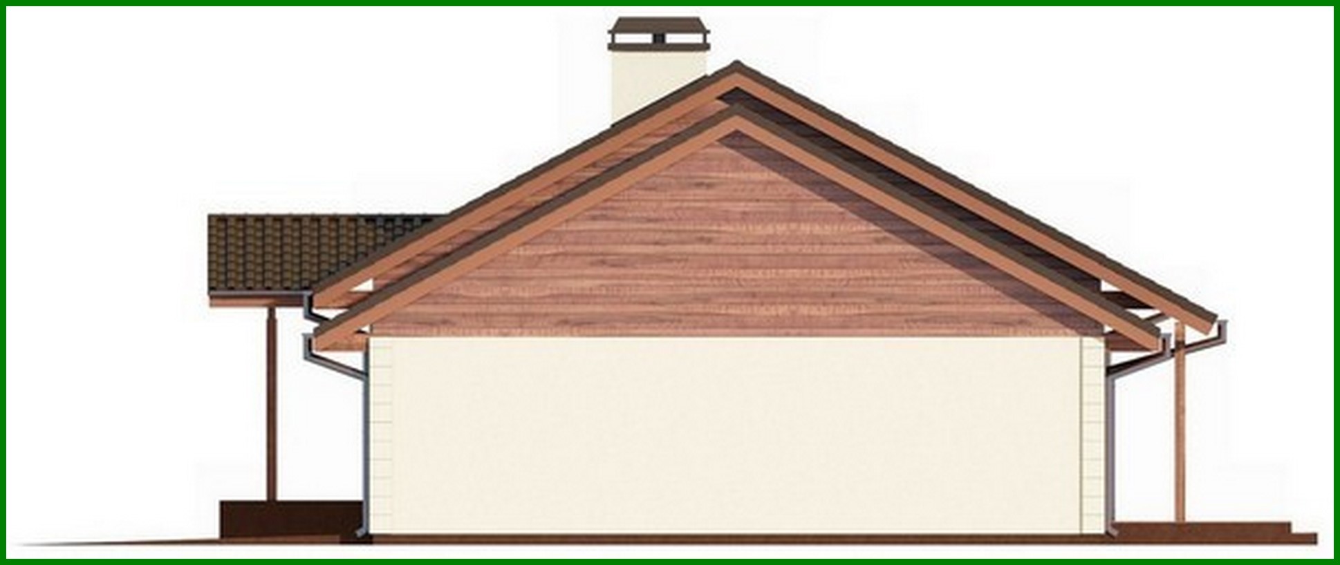 Galería de visualizaciones - Proyecto de una casa de campo de una planta con garaje