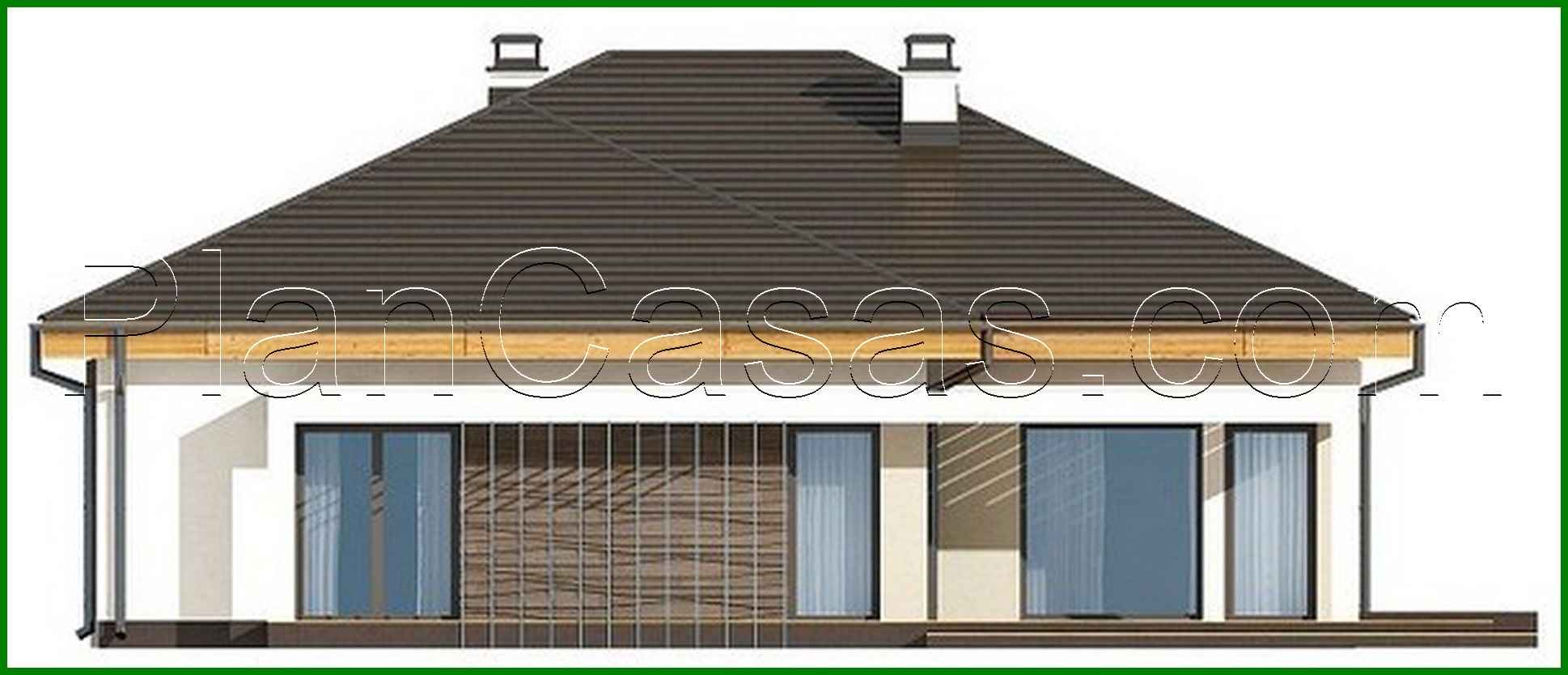 Galería de visualizaciones - Proyecto de una casa de una planta con garaje para dos coches