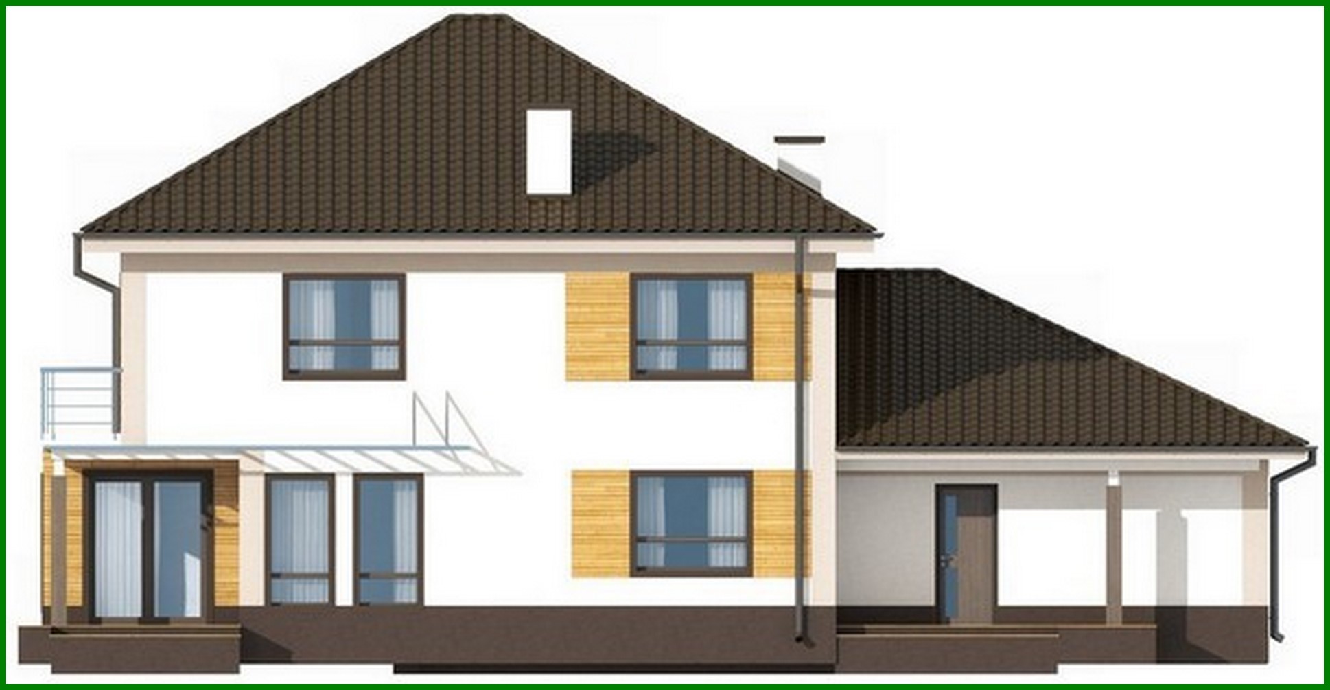 Galería de visualizaciones - Proyecto de una casa de campo de dos plantas con garaje para dos coches