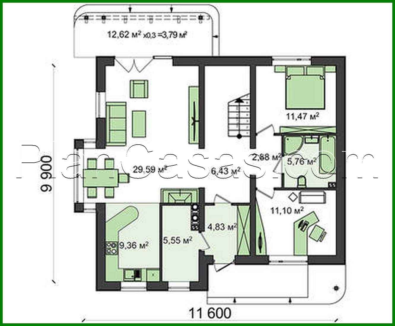 Visualization gallery - House project with an attic and an additional small bedroom