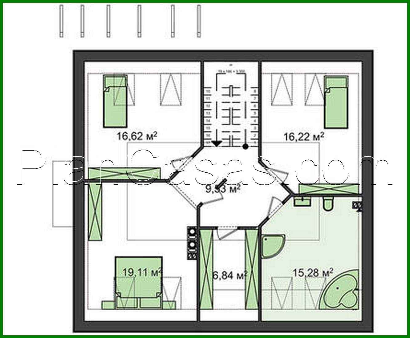 Visualization gallery - House project with an attic and an additional small bedroom