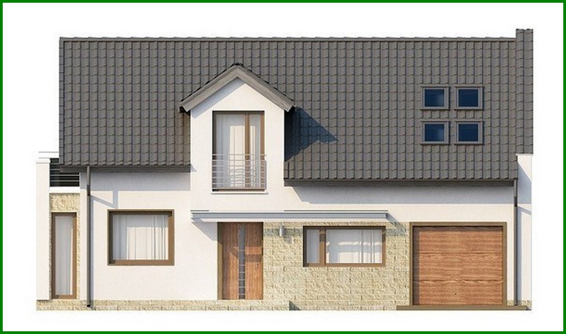 Galería de visualizaciones - Proyecto de una casa moderna y acogedora