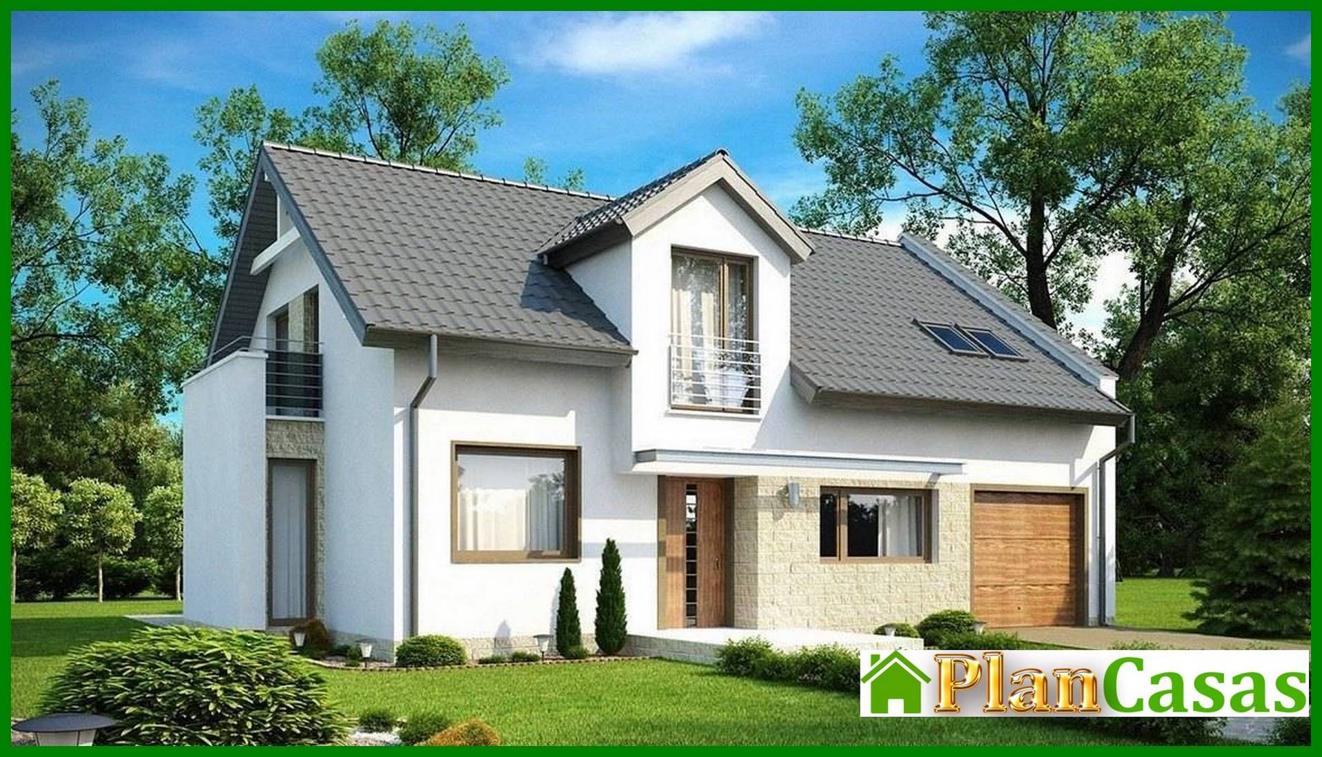 The project of a modern cozy cottage house plan