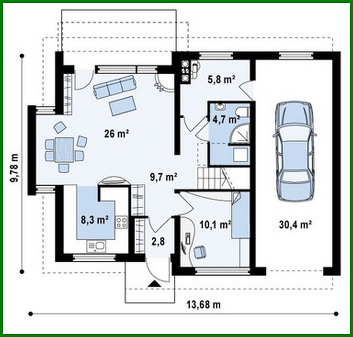Galería de visualizaciones - Proyecto de una casa moderna y acogedora
