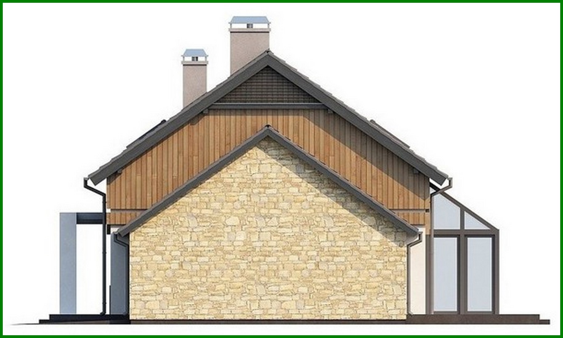 Galería de visualizaciones - Proyecto de casa con terraza acristalada