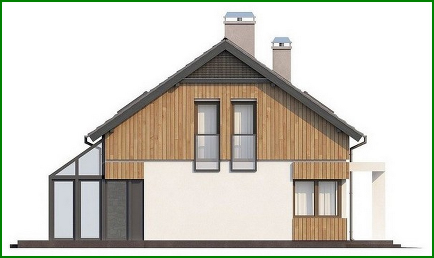 Galería de visualizaciones - Proyecto de casa con terraza acristalada