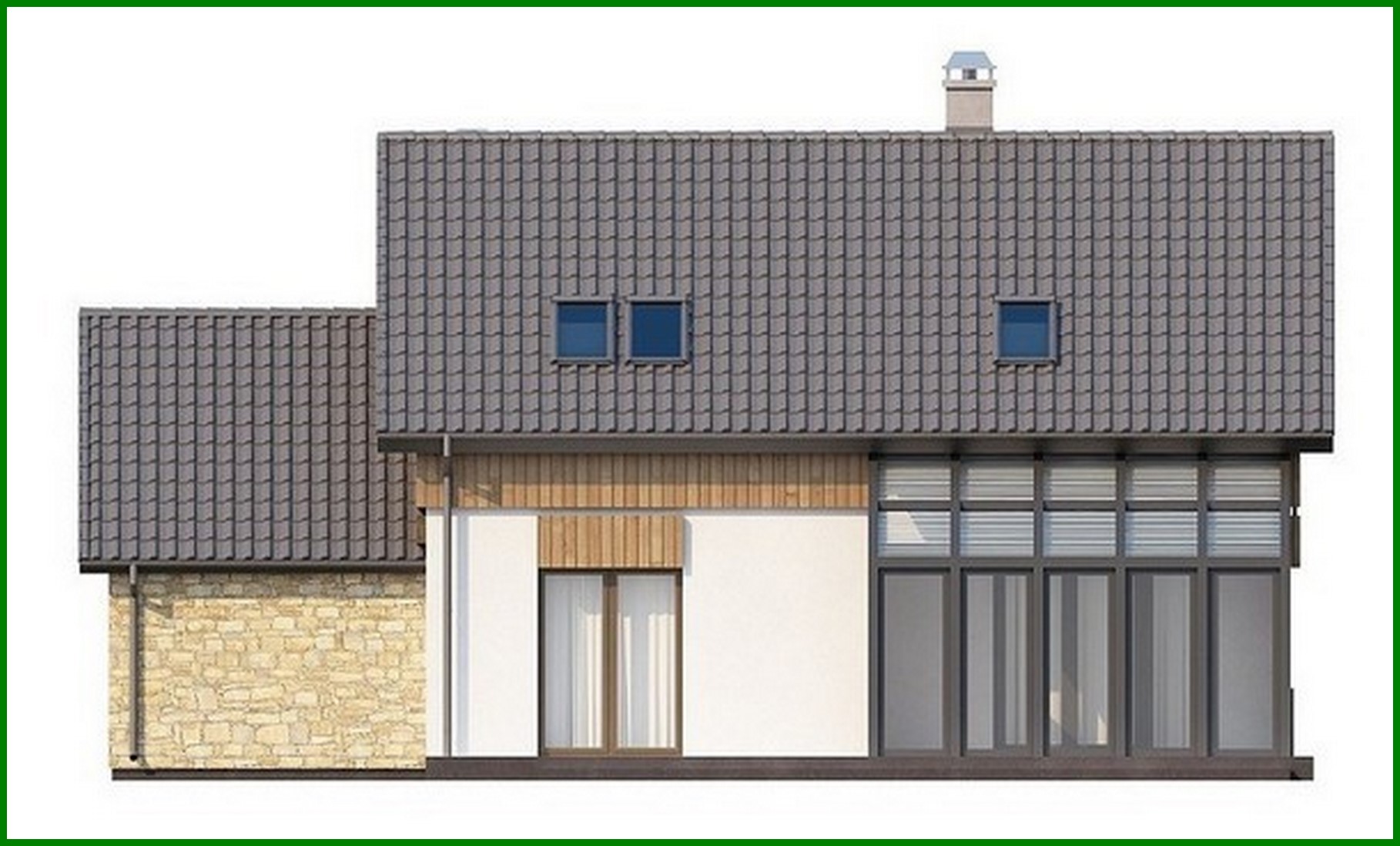 Galería de visualizaciones - Proyecto de casa con terraza acristalada