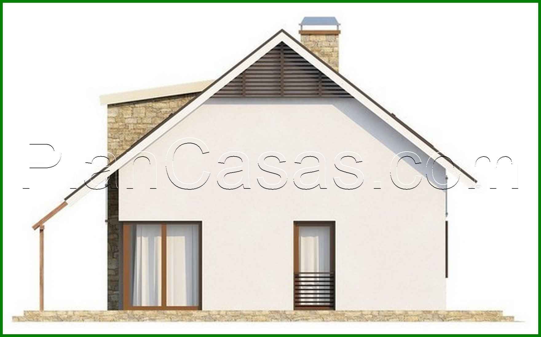 Galería de visualizaciones - Proyecto de una casa de campo con ático, oficina y terraza sobre el garaje