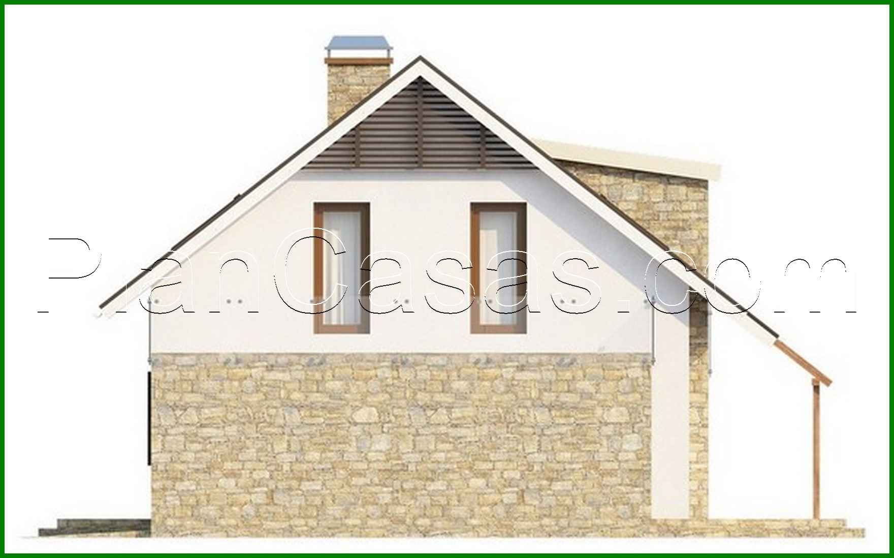 Galería de visualizaciones - Proyecto de una casa de campo con ático, oficina y terraza sobre el garaje