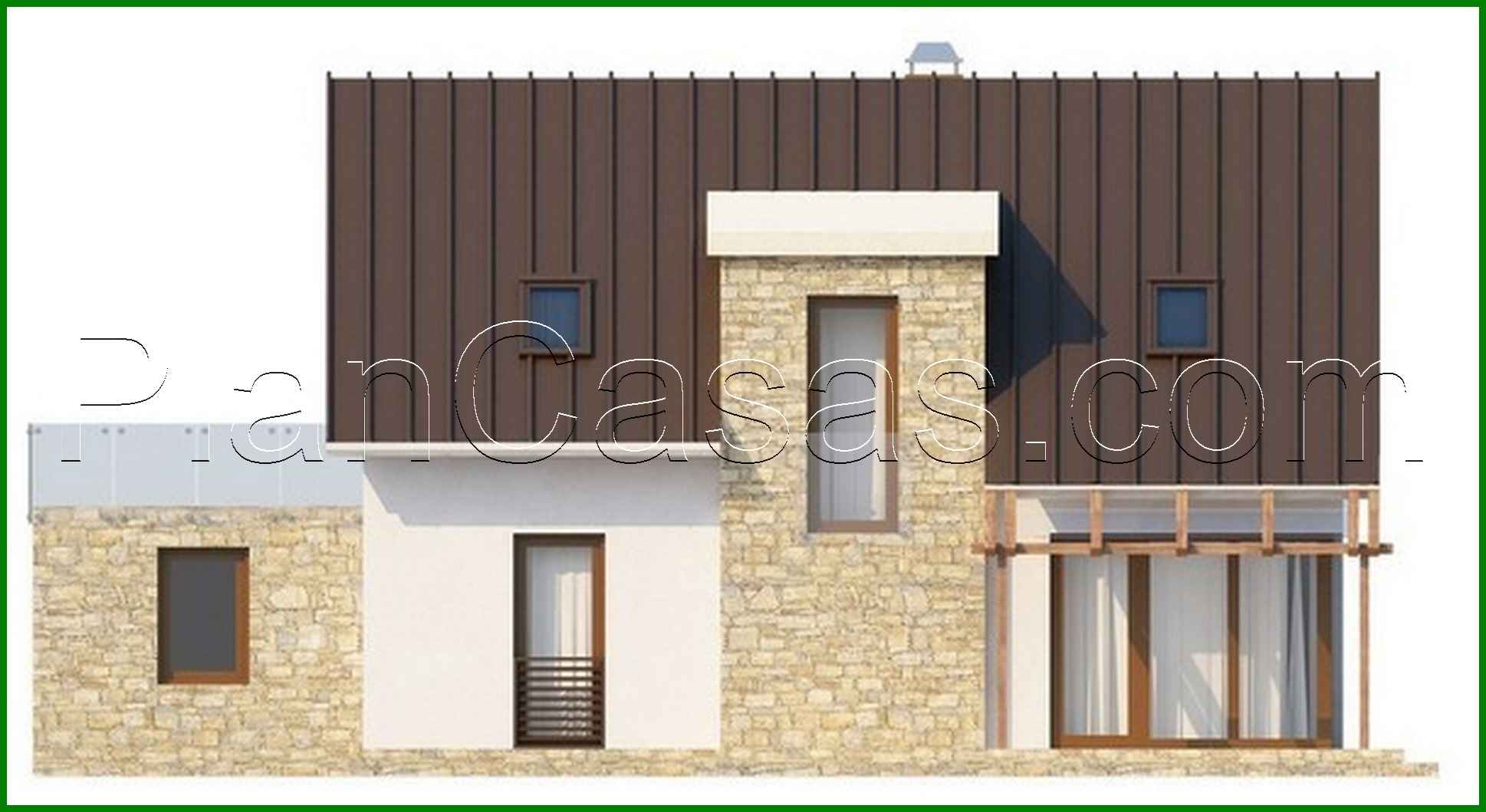 Galería de visualizaciones - Proyecto de una casa de campo con ático, oficina y terraza sobre el garaje