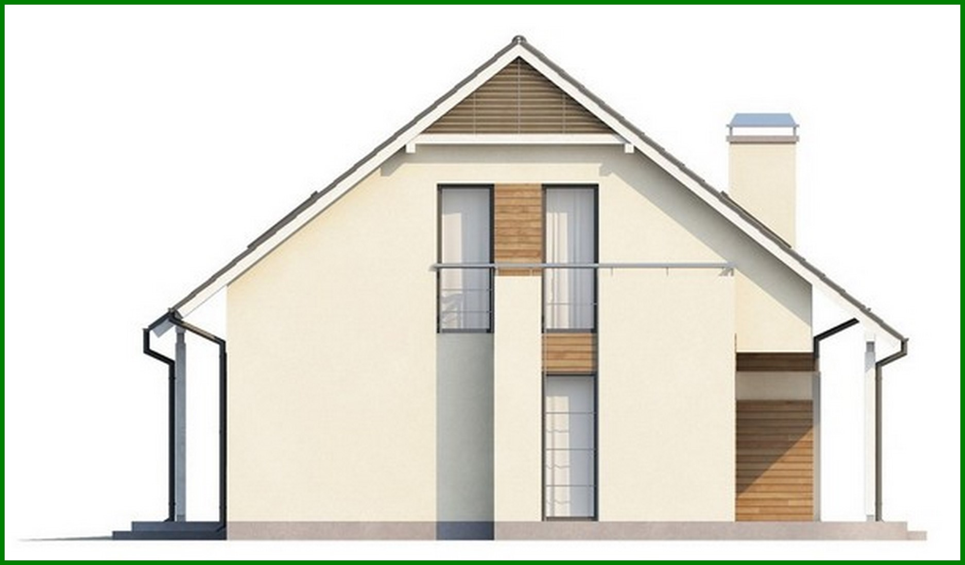 Galería de visualizaciones - Proyecto de casa de campo con garaje, balcón y mirador