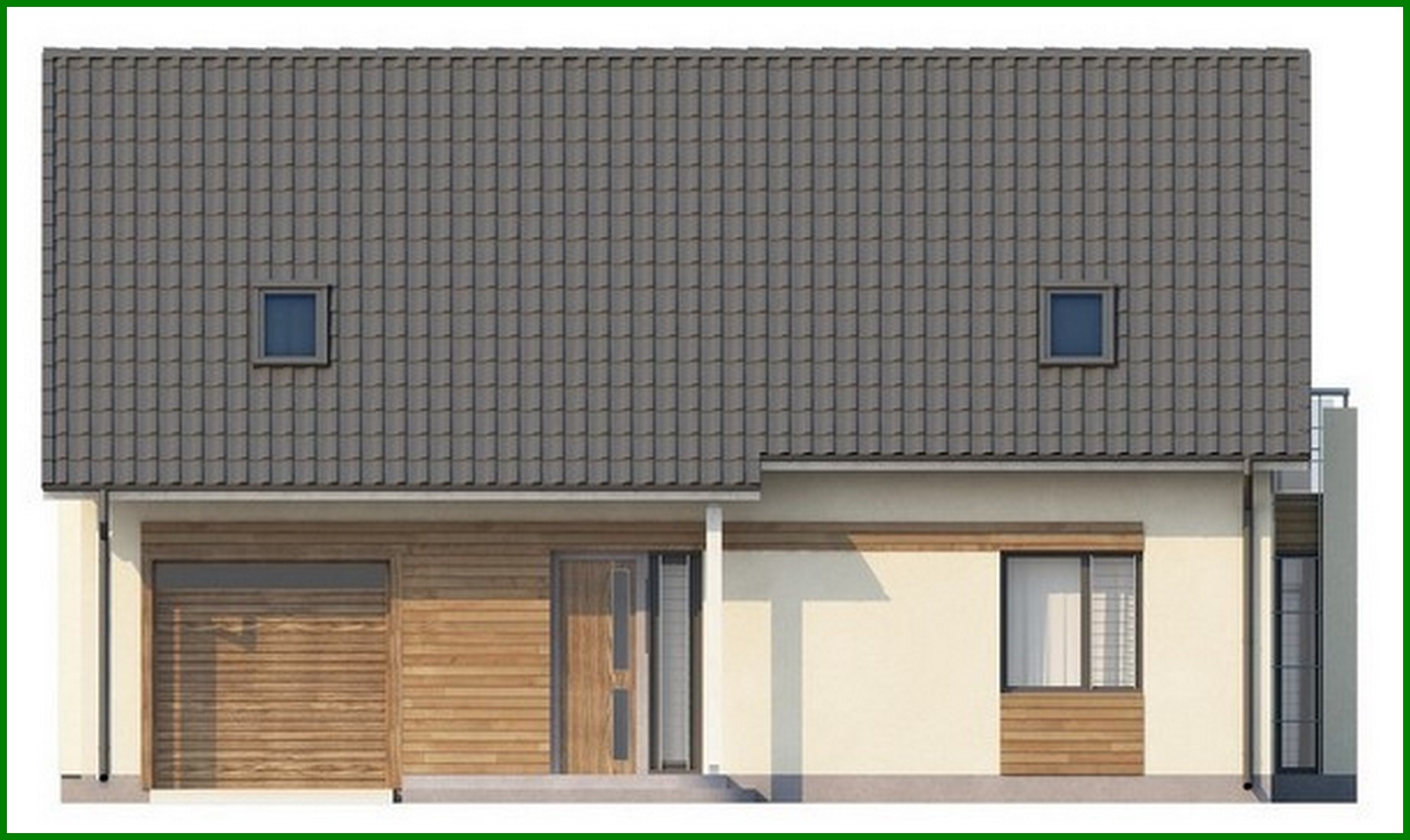 Galería de visualizaciones - Proyecto de casa de campo con garaje, balcón y mirador