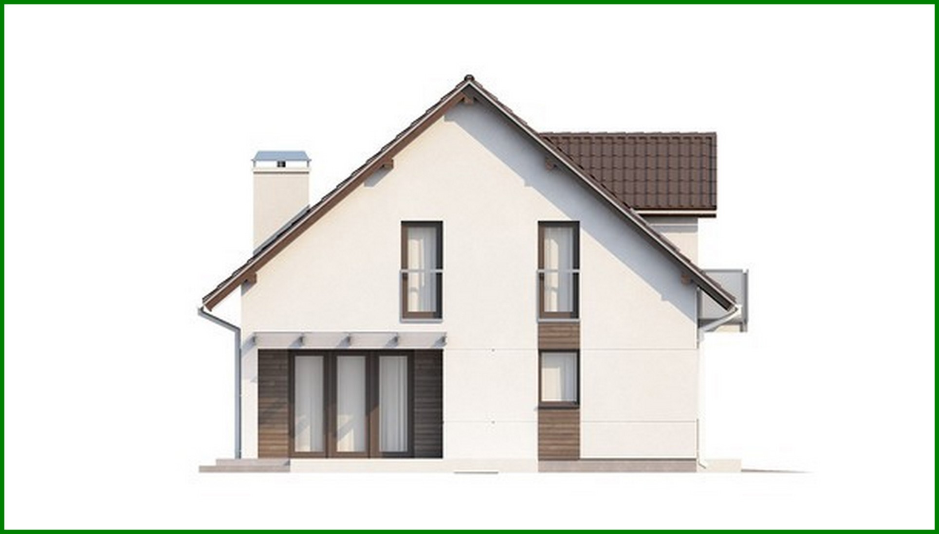 Galería de visualizaciones - Proyecto de casa con garaje y un ático original