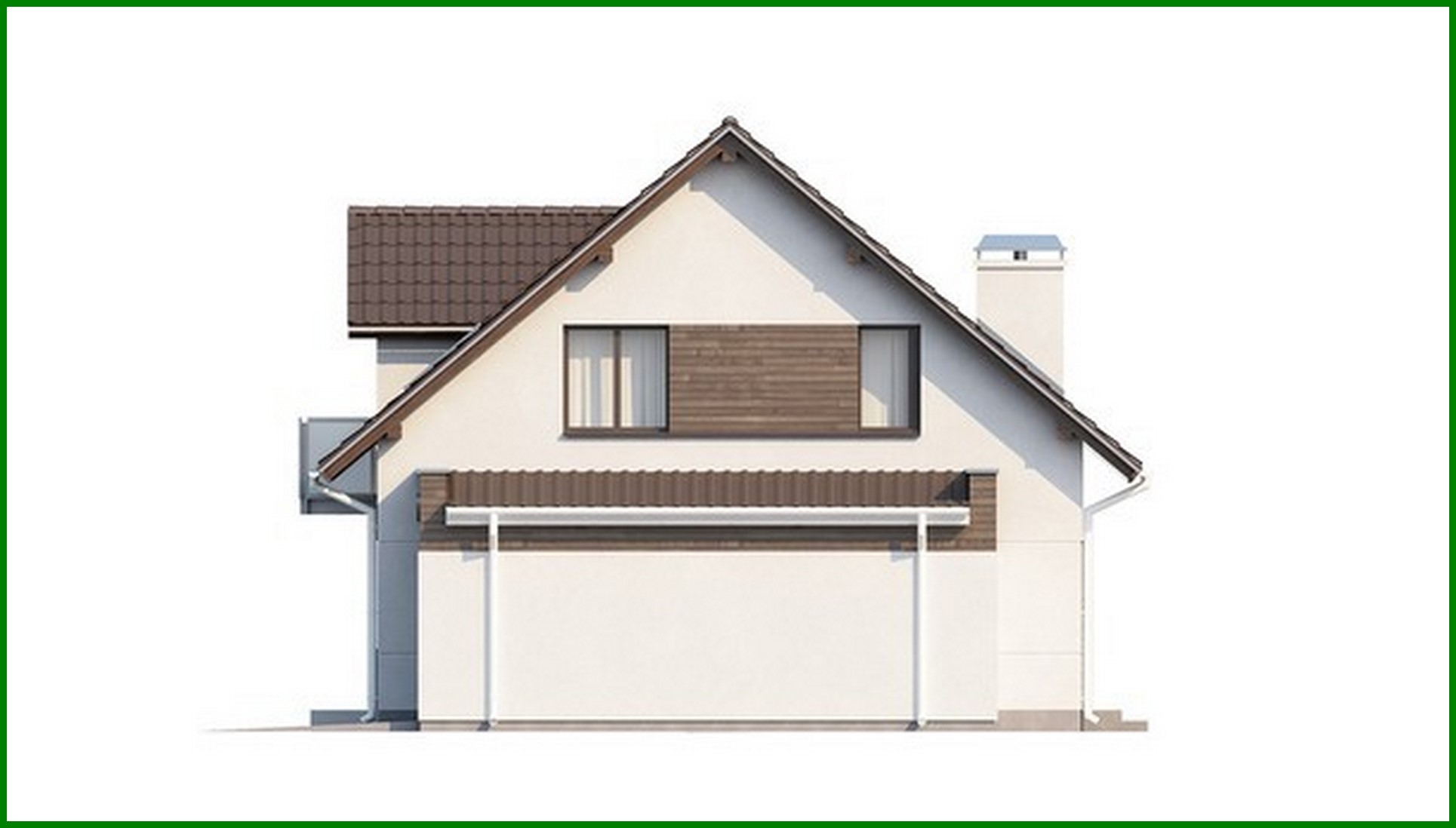 Galería de visualizaciones - Proyecto de casa con garaje y un ático original